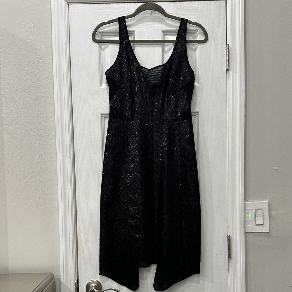 BCBGMaxAzria Shimmering Black Mini Dress